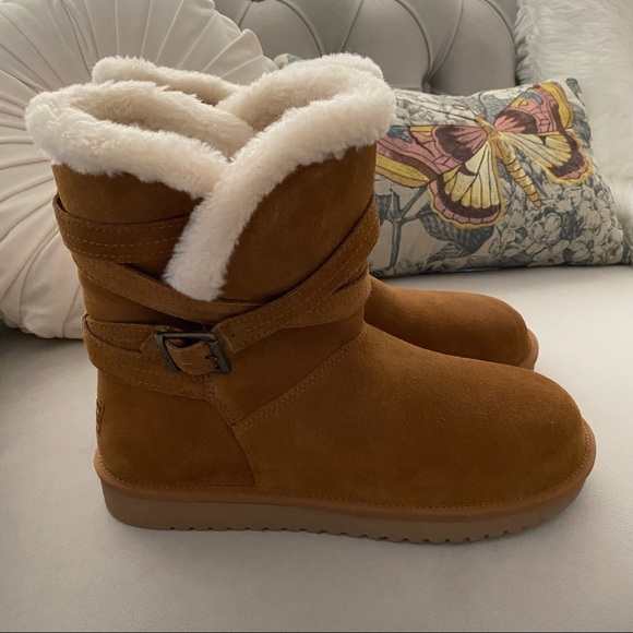 Koolaburra by UGG Delene Short Boots Chestnut - Picture 11 of 15